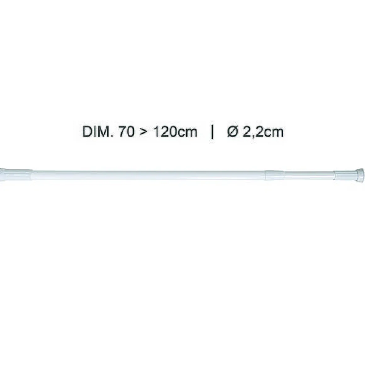 Msv Douchestang 70-120Cm Uitschuifbaar Wit