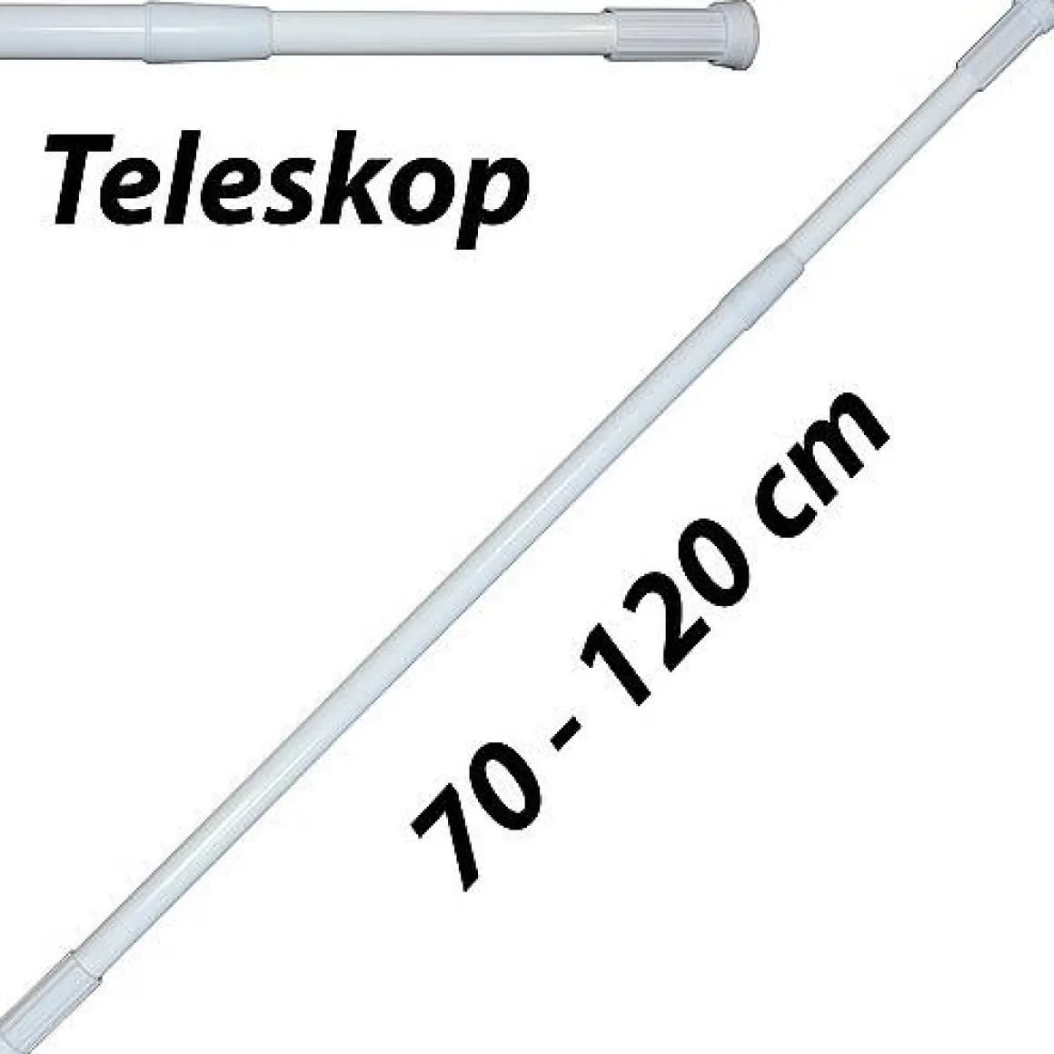 Msv Douchestang 70-120Cm Uitschuifbaar Wit