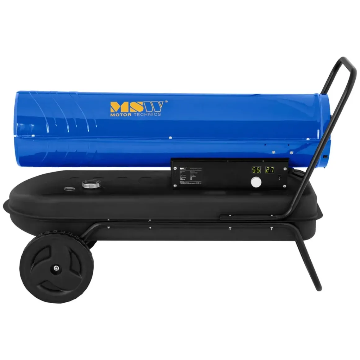 Msw Diesel-Heteluchtkanon Inclusief Wagen - 50 Kw - 56 L Msw-Tw-Dh-50000
