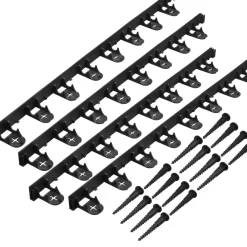 Nature Grasranden Pp/Pe Zwart 100X4,5Cm 4 Stuks