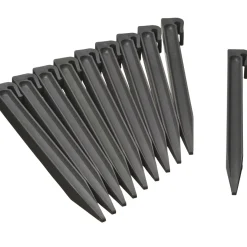 Nature Grondpennen Voor Tuinborder Polyethyleen Grijs 1,9X1,8X26,7Cm 10 Stuks