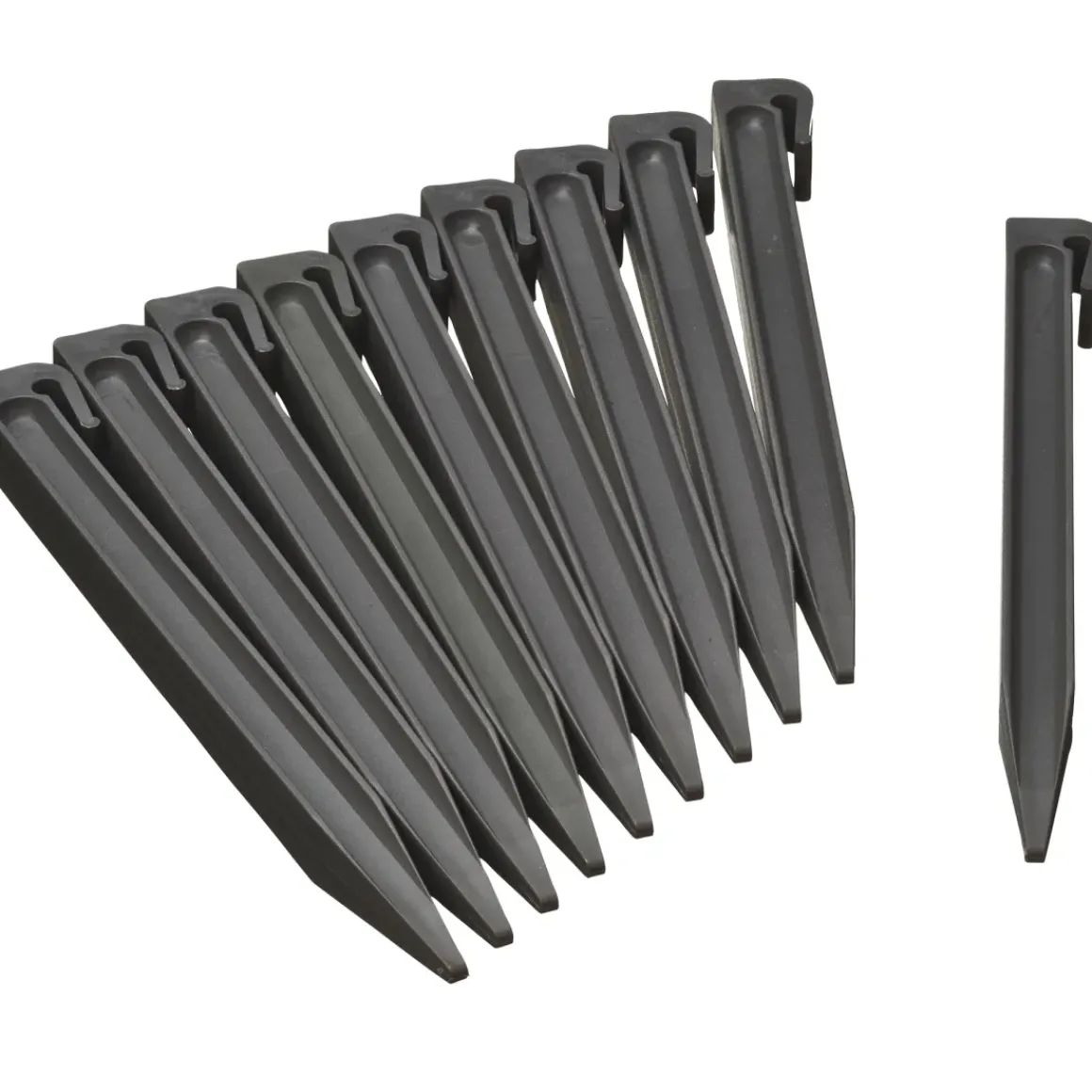 Nature Grondpennen Voor Tuinborder Polyethyleen Grijs 1,9X1,8X26,7Cm 10 Stuks