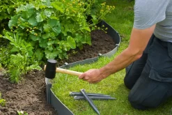 Nature Grondpennen Voor Tuinborder Polyethyleen Grijs 1,9X1,8X26,7Cm 10 Stuks