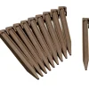 Nature Grondpennen Voor Tuinborder Polyethyleen Taupe 1,9X1,8X26,7Cm 10 Stuks