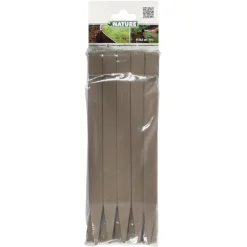 Nature Grondpennen Voor Tuinborder Polyethyleen Taupe 1,9X1,8X26,7Cm 10 Stuks