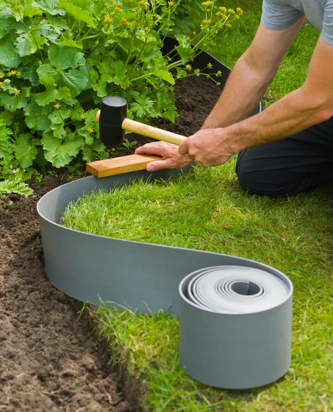 Nature Tuinborder Pe Grijs 3Mm - 10X0,15M