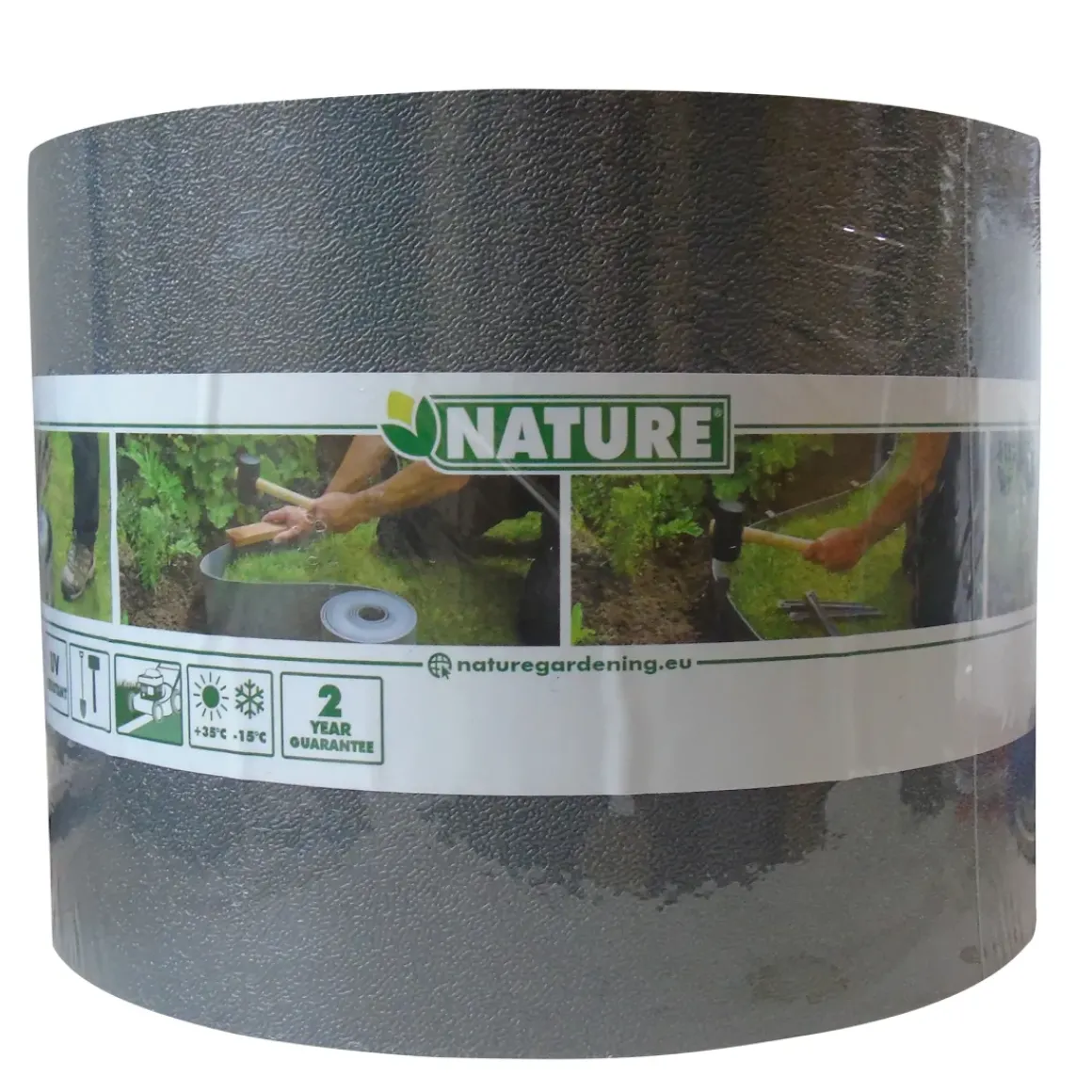 Nature Tuinborder Pe Grijs 3Mm - 10X0,15M