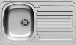 Nord Inox Spoelbak Aurore 1 Kom + 1 Afdruipplaat Roestvrij Staal