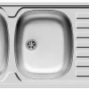 Nord Inox Spoelbak Opbouw 2 Kommen + Afdruipplaat 120X50Cm Roestvrij Staal