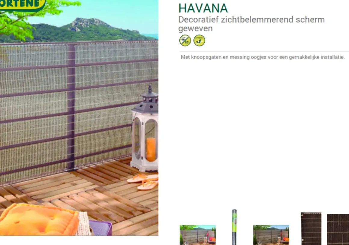 Nortene Donkerbruin Privacyscherm Havana 1X5M