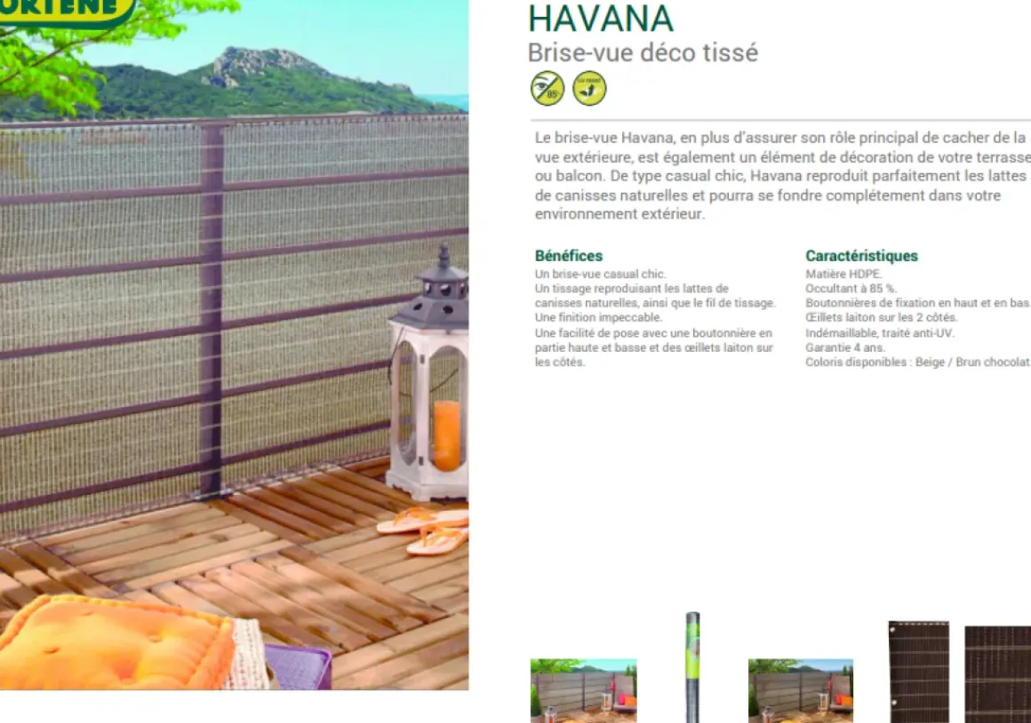 Nortene Donkerbruin Privacyscherm Havana 1X5M