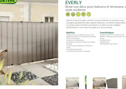 Nortene Tuinscherm Everly Grijs 1X5M