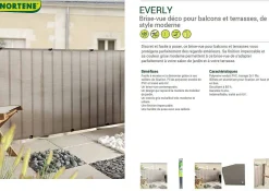 Nortene Tuinscherm Everly Grijs 1X5M