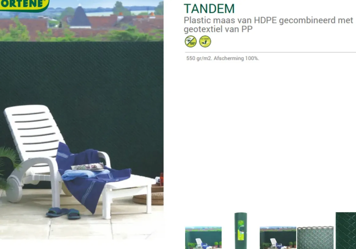 Nortene Tuinscherm Plastic Groen 1X3M