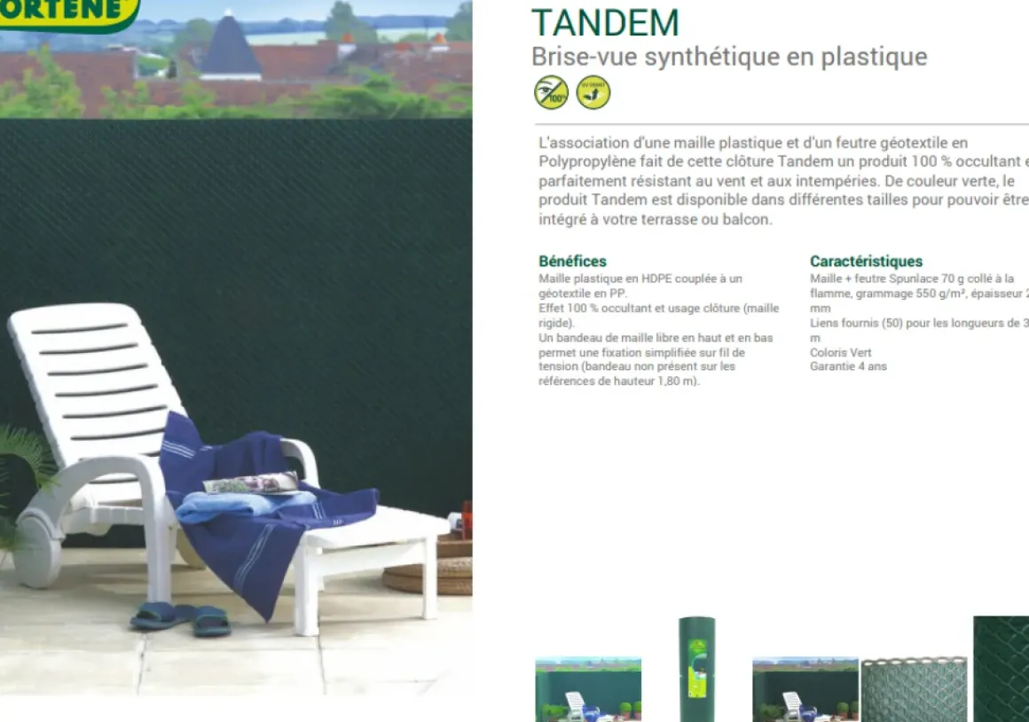 Nortene Tuinscherm Plastic Groen 1X3M