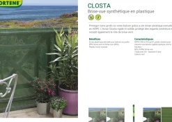 Nortene Zichtdoek Zichtbelemmering Closta Groen 1X3M