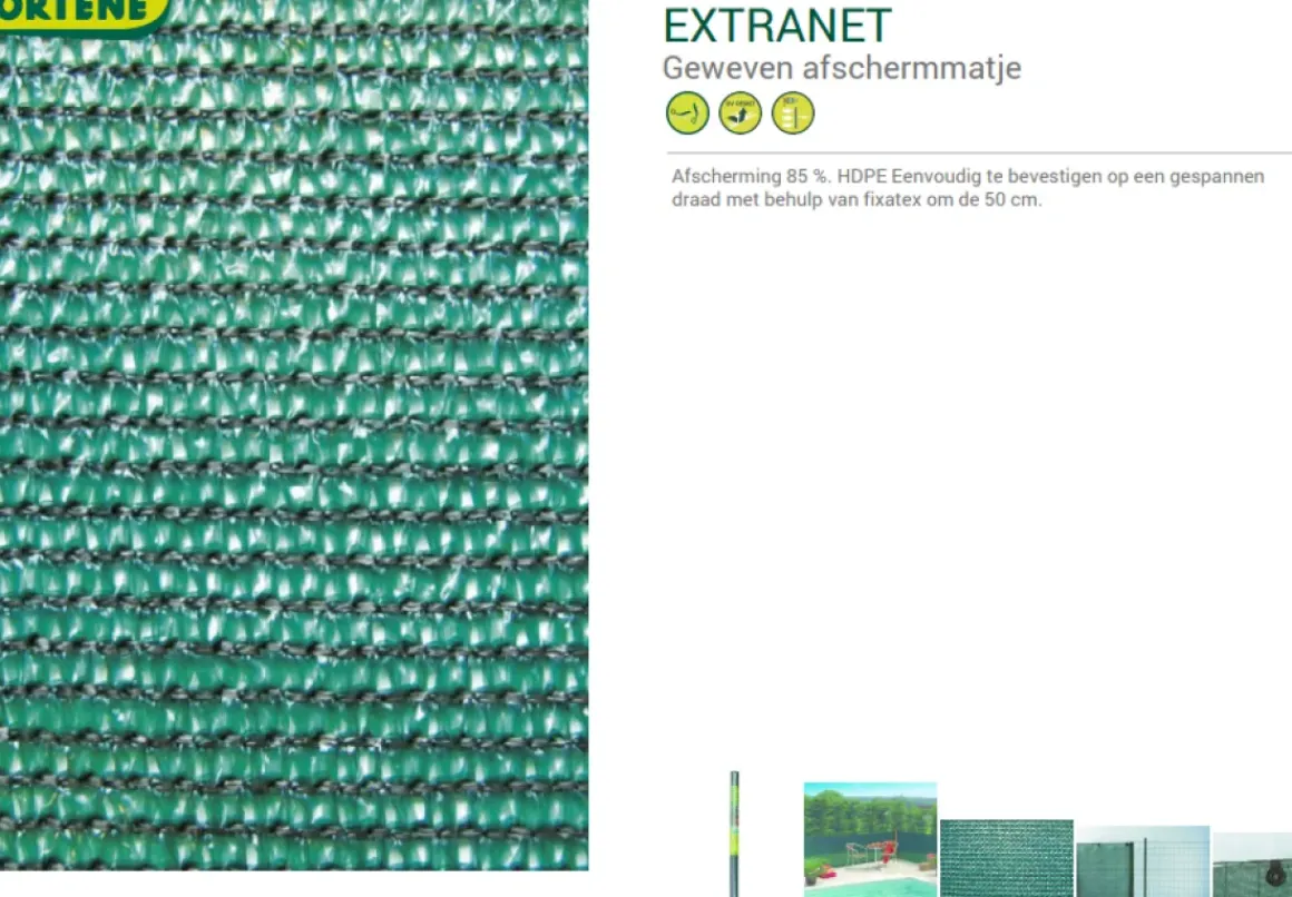 Nortene Zichtdoek Zichtbelemmering Extranet Groen 1X3M