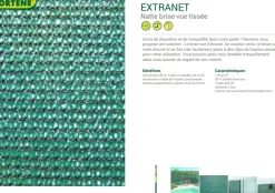 Nortene Zichtdoek Zichtbelemmering Extranet Groen 1,5X10M