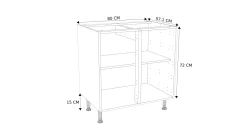 Onderkast Keuken Modulo Wit 80Cm