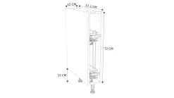 Onderkast Kruidenrek Keuken Modulo Wit 15Cm