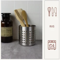 Orange85 Spatelpot Keukengerei Houder Lepelpot Rvs