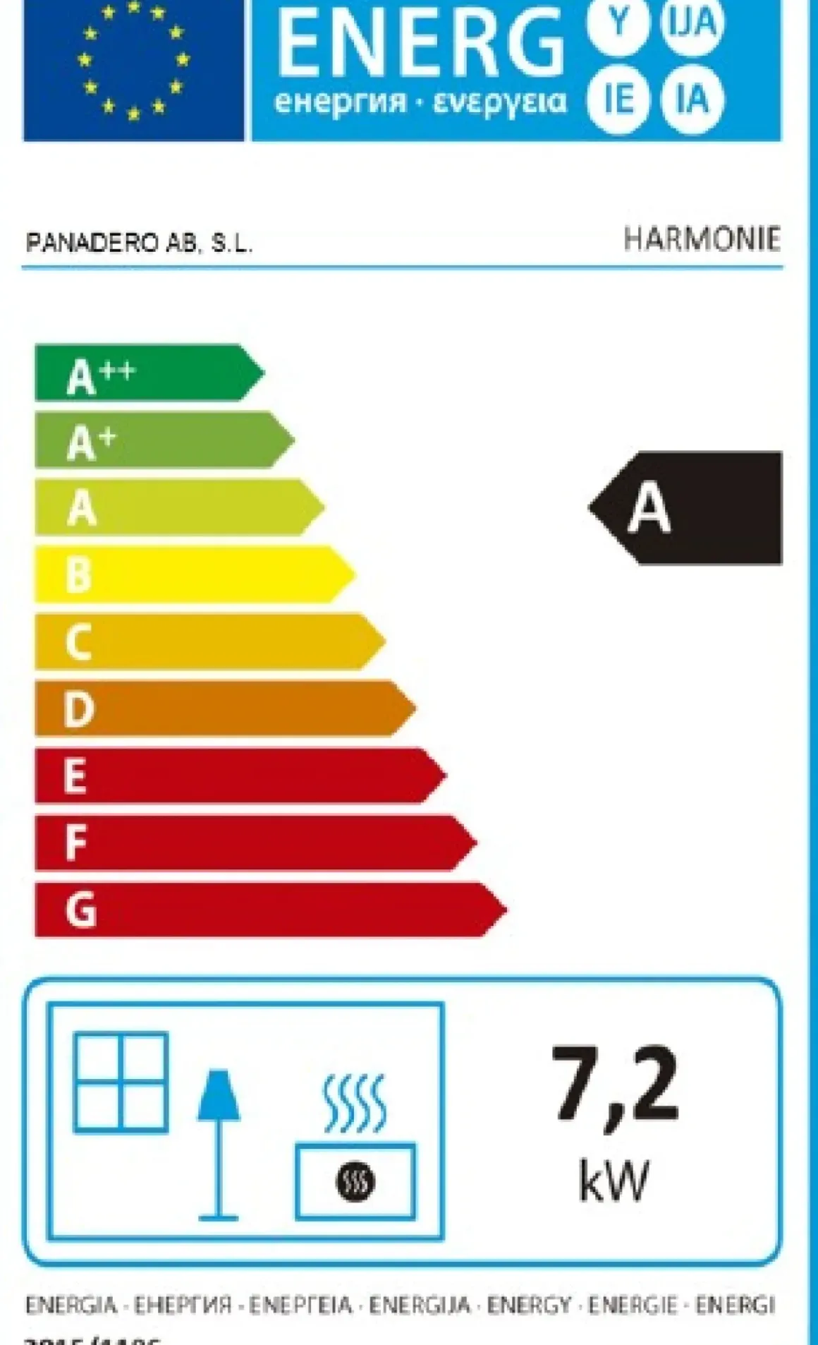 Panadero Houtkachel Harmonie 3V Ecodesign 7,2Kw