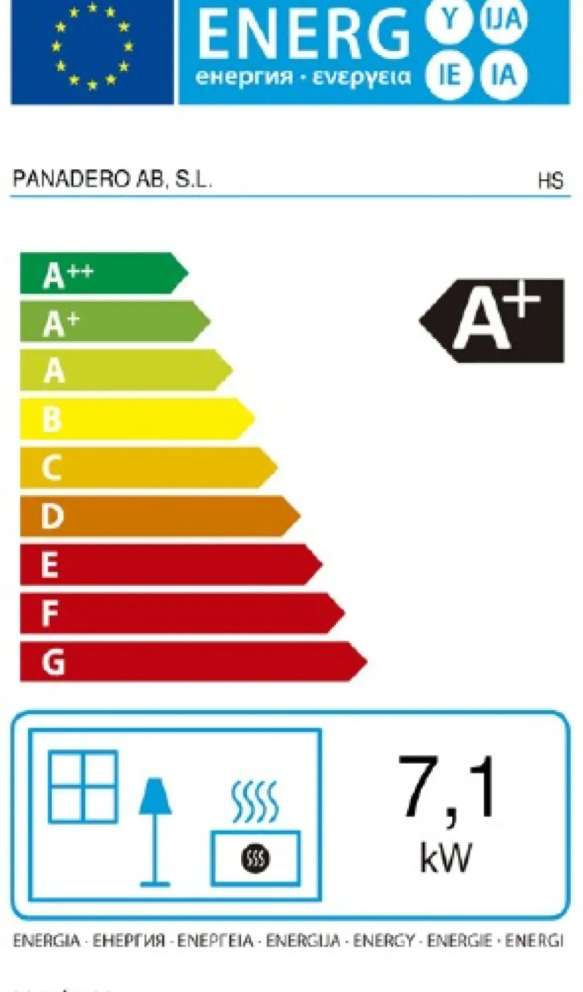 Panadero Houtkachel Hs Ecodesign 7,1Kw