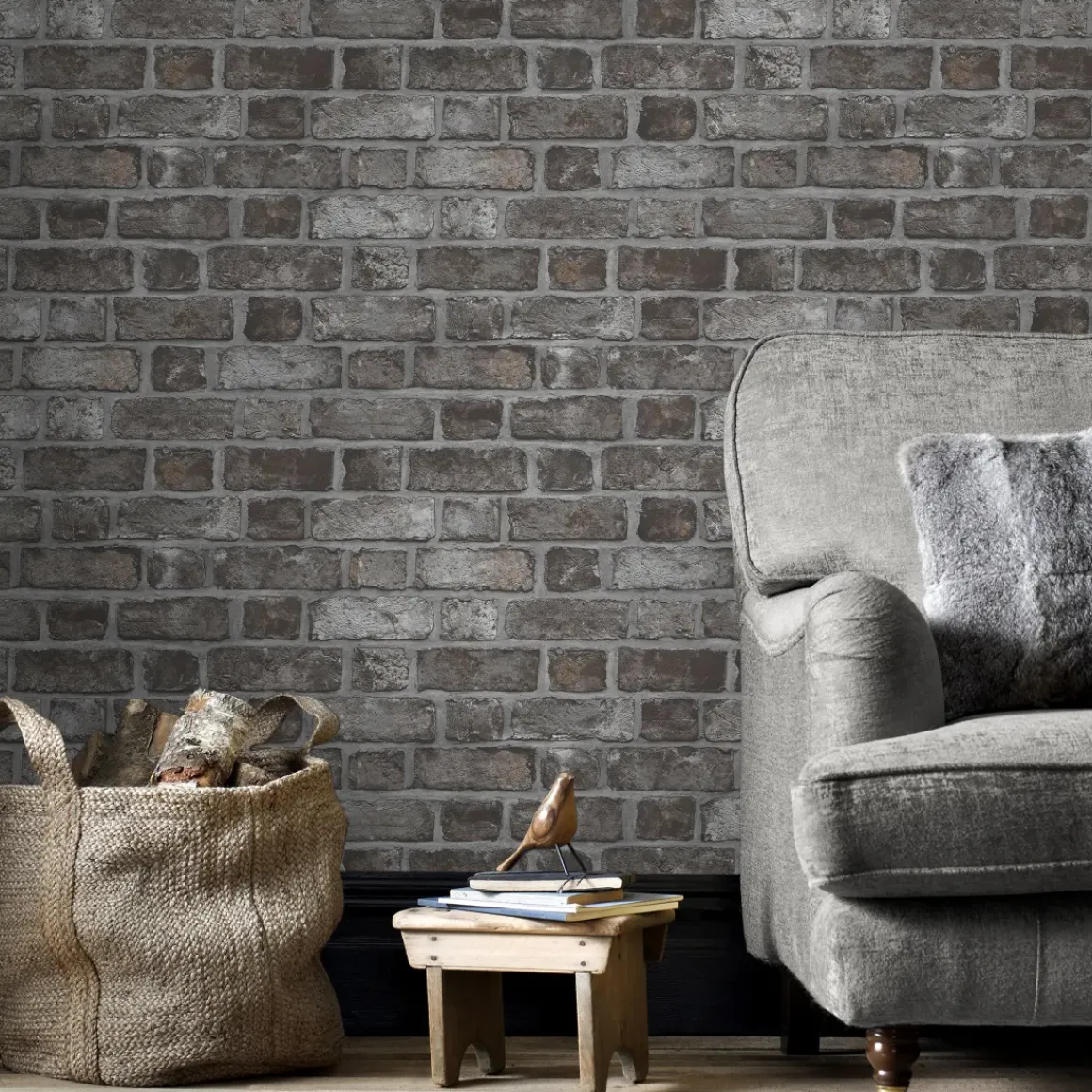 Papierbehang Homestyle Fh37519 Grijs