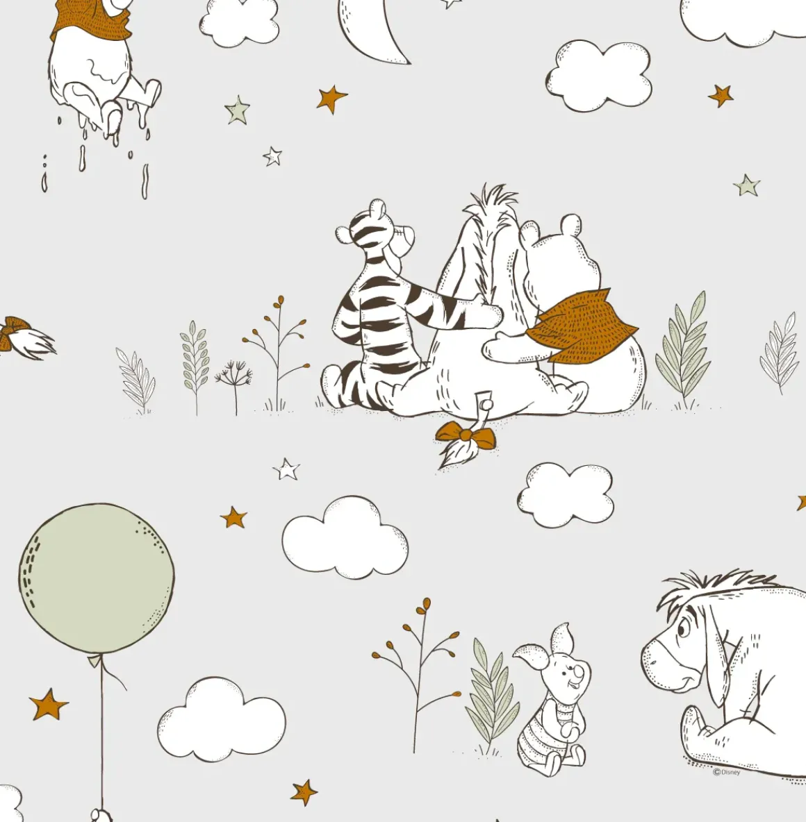 Papierbehang Winnie The Pooh Up, Up And Away