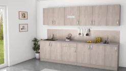 Paprika Bovenkast 60Cm Geborsteld Eik Melamine