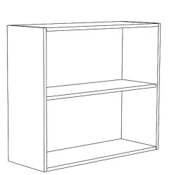 Paprika Bovenkast 100Cm Geborsteld Eik Melamine