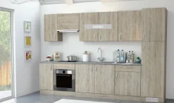 Paprika Bovenkast 100Cm Geborsteld Eik Melamine