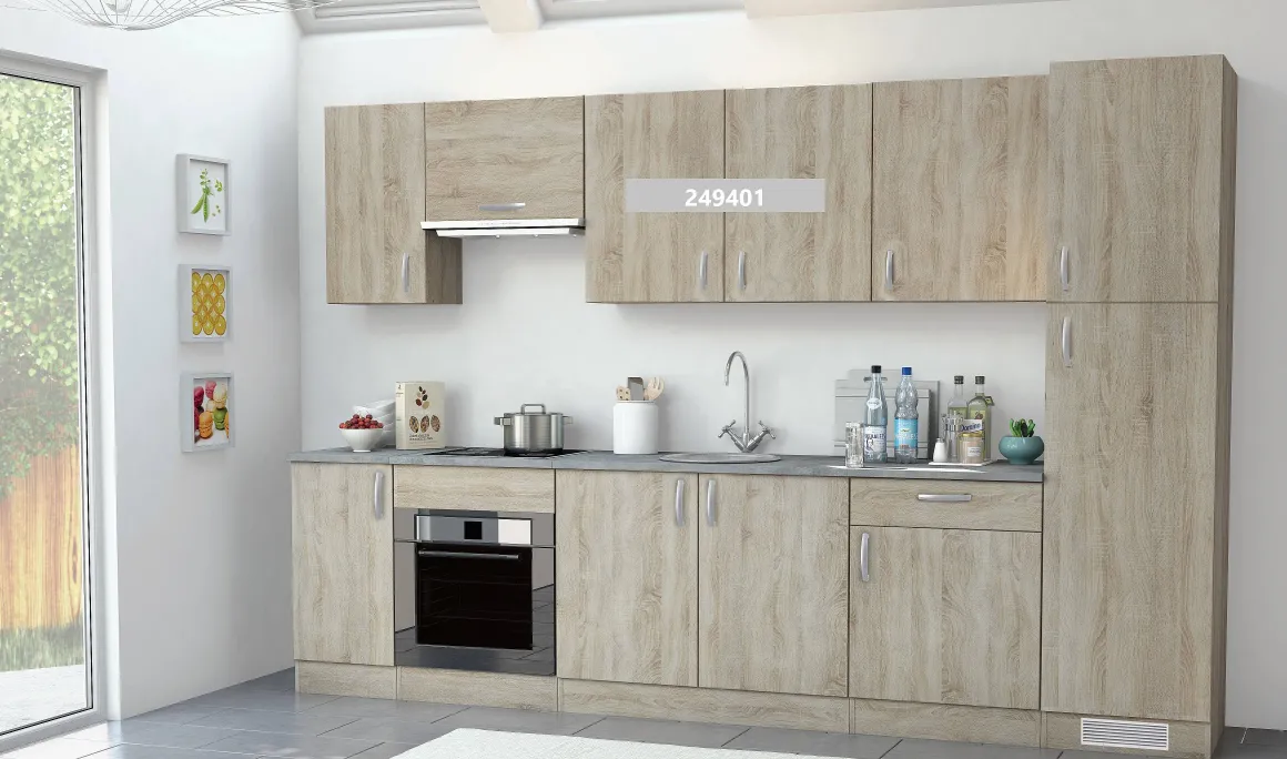 Paprika Bovenkast 100Cm Geborsteld Eik Melamine