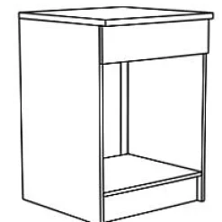 Paprika Kast Voor Oven 60Cm Geborsteld Eik Melamine