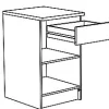 Paprika Onderkast 50Cm Geborsteld Eik Melamine