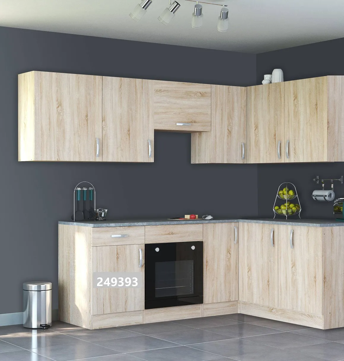 Paprika Onderkast 50Cm Geborsteld Eik Melamine