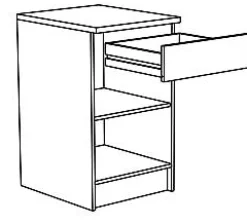 Paprika Onderkast 60Cm Geborsteld Eik Melamine
