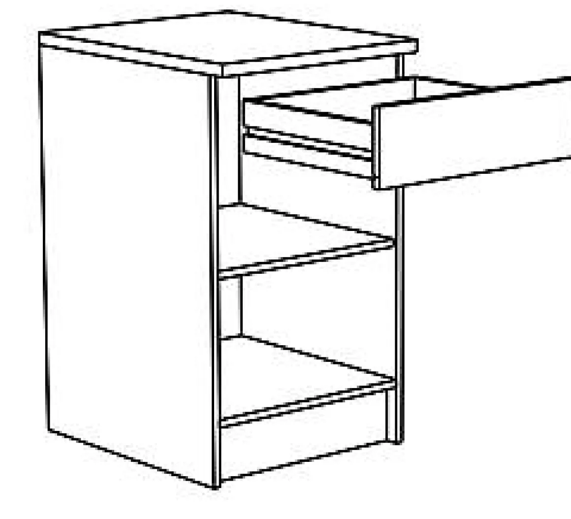 Paprika Onderkast 60Cm Geborsteld Eik Melamine