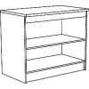 Paprika Onderkast 100Cm Geborsteld Eik Melamine