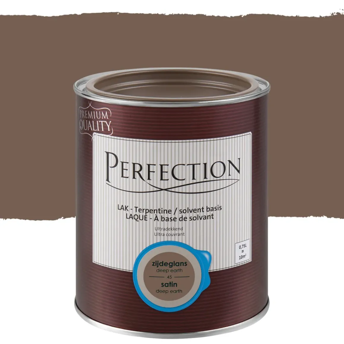 Perfection Lak Ultradekkend Zijdeglans Terpentine Basis Deep Earth 750Ml