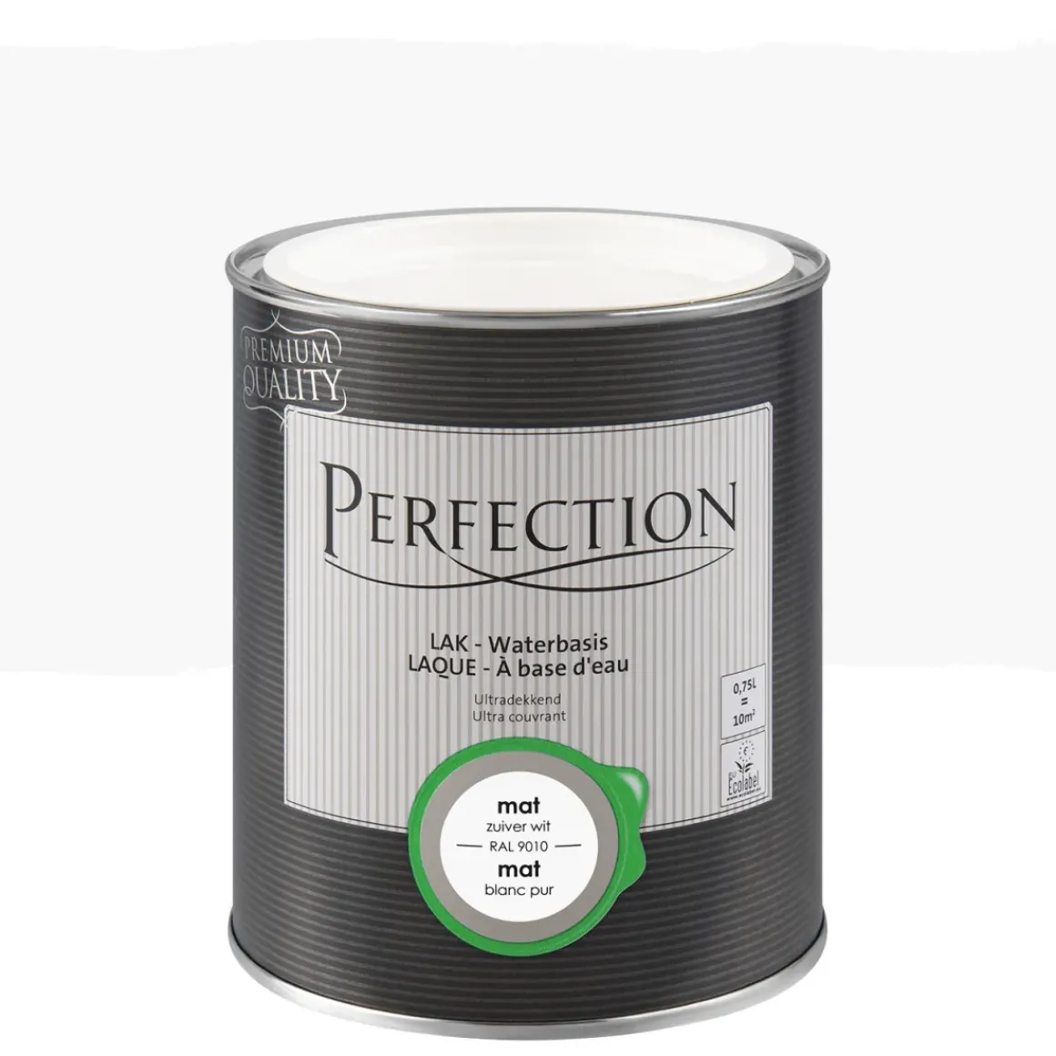 Perfection Lak Ultradekkend Mat Zuiver Wit Ral 9010 750Ml