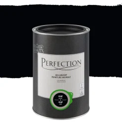 Perfection Muurverf Ultradekkend Mat Zwart 1L