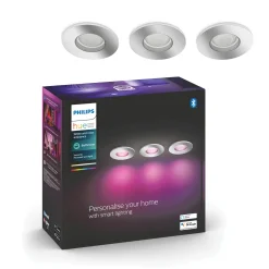Philips Hue Inbouwspot Xamento Chroom 9,3Cm Gu10 5,7W 3 Stuks