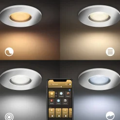 Philips Hue Inbouwspot Xamento Chroom 9,3Cm Gu10 5,7W 3 Stuks
