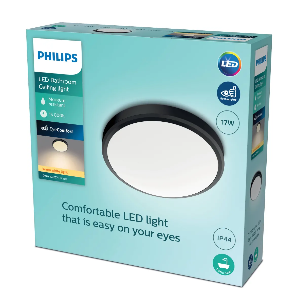 Philips Plafondlamp Doris Zwart O31,3Cm 17W