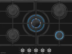 Plaque De Cuisson A Gaz Electrum Sur Verre Ps 7051 Cr