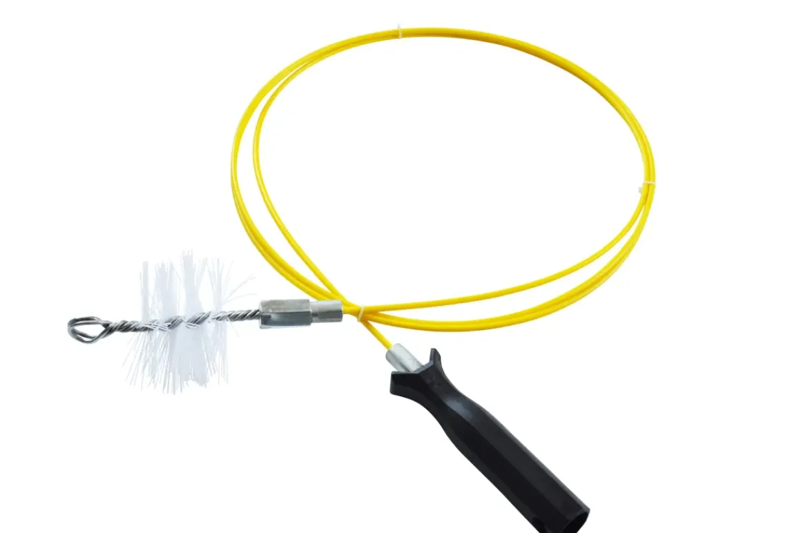 Practo Veegset Voor Pelletkachel Borstel + Soepele Stok Glasvezel O8Cm 3M