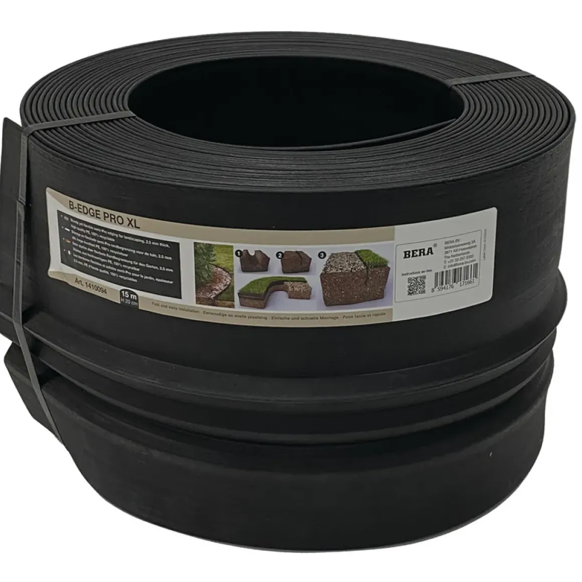 Professionele Kunststof Randbegrenzing B-Edge Pro Xl 15M - Zwart