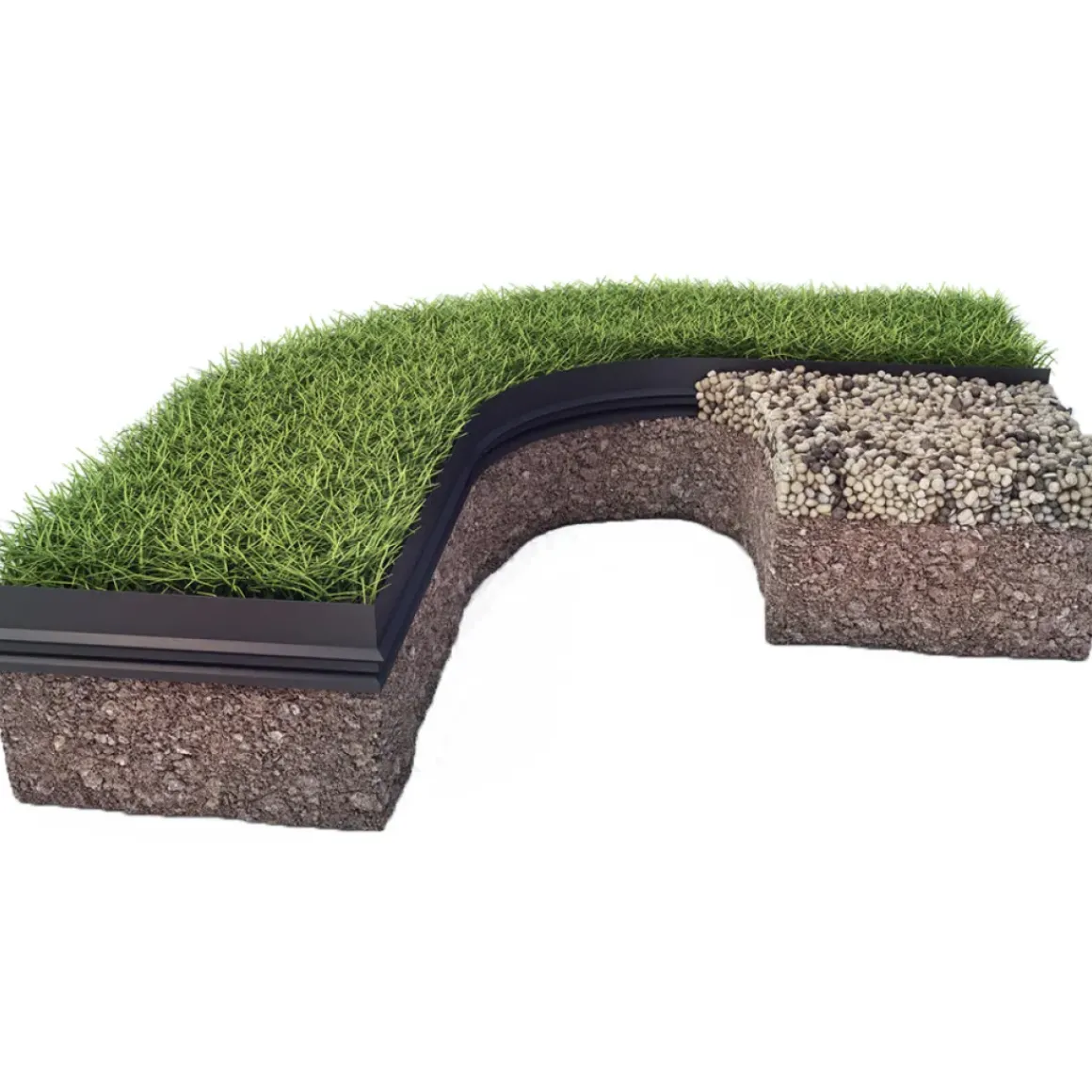 Professionele Kunststof Randbegrenzing B-Edge Pro Xl 15M - Zwart