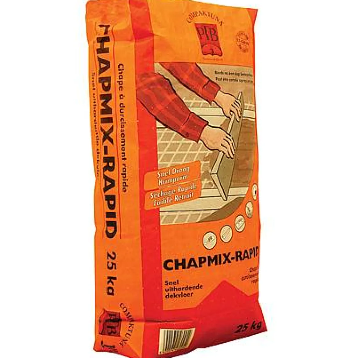Ptb-Compaktuna Snel Uithardende Dekvloer 'Chapmix-Rapid' 25 Kg